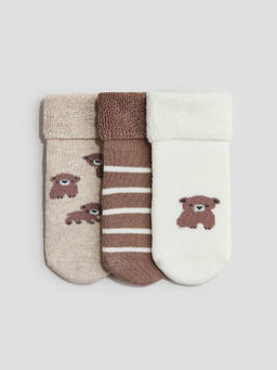 H&M - Boys Multi-Color 3-Pack Terry Socks