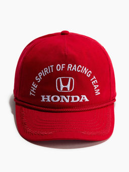 H&M - Men Red Embroidered-Motif Cotton Twill Cap