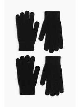 H&M - Men Black 2-Pack Smartphone Gloves