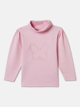 R&B - Pink Printed High Neck Top