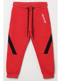 BYB Premium - Red Printed Mid Waist Jogger