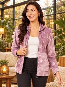 Modeve - Womens Mauve Full Sleeve Winter Jacket