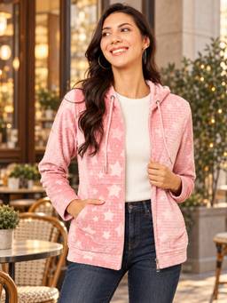 Modeve - Womens Pink Full Sleeve Winter Jacket