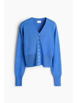 H&M - Women Blue Fine-knit cardigan