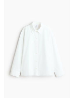 H&M - Women White Waisted poplin shirt
