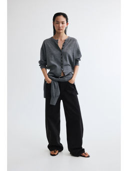 H&M - Women Grey Fine-knit cardigan