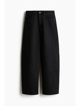 H&M - Women Black Baggy Regular Waist Jeans