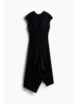 H&M - Women Black Cap-sleeved handkerchief dress