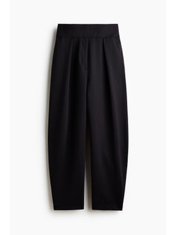 H&M - Women Black Pleated barrel trousers