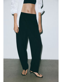 H&M - Women Black Jersey barrel trousers
