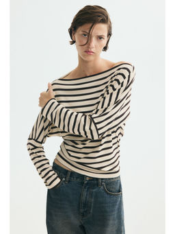 H&M - Women White Boat-neck top