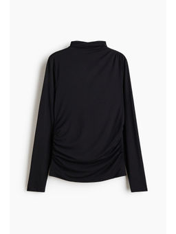 H&M - Women Black Draped modal top