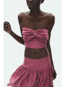 H&M - Women Pink Viscose-blend bustier top