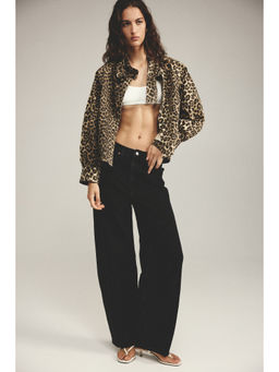H&M - Women Black Barrel High Waist Jeans