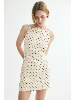H&M - Women Beige Sleeveless crape dress