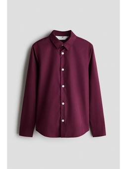H&M - Boys Maroon Easy-Iron Shirt