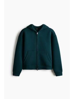 H&M - Men Teal Loose Fit Scuba Zip-Through Hooded Jacket