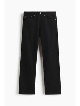 H&M - Men Black Regular Fit Cotton Corduroy Jeans