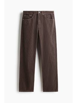 H&M - Men Brown Regular Fit Cotton Corduroy Jeans