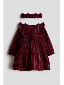 H&M - Girls Red 2-Piece Dress and Headband Set