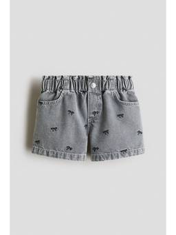H&M - Girls Slit Pocket Embroidery-Detail Shorts