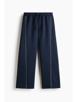 H&M - Men Navy Blue Loose Fit Scuba Track Pants