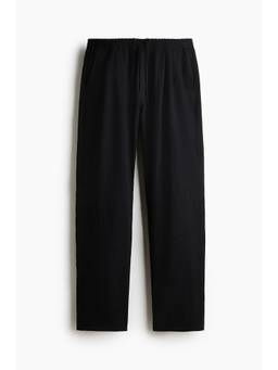 H&M - Men Black Relaxed Fit Twill Trousers