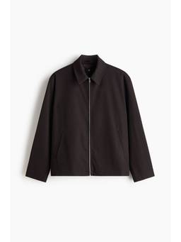 H&M - Men Brown Zip-Through Overshirt