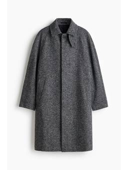 H&M - Men Grey Wool-Blend Car Coat