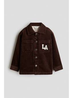 H&M - Boys Brown Teddy-Lined Corduroy Overshirt