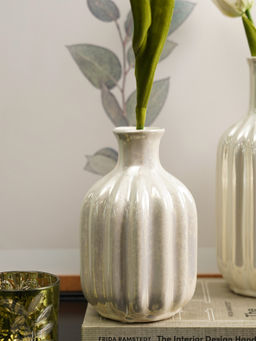 Pure Home + Living - Medium White Elegant Vase