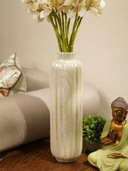 Pure Home + Living - Medium Cream Elegant Vase