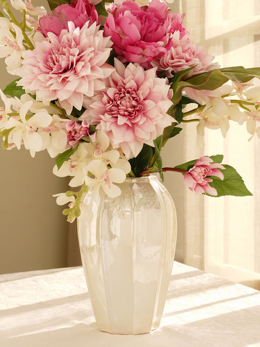 Pure Home + Living Small Pearl Floral Vase
