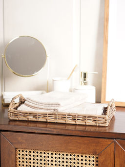 Pure Home + Living - Natural Heather Chic Wicker Tray