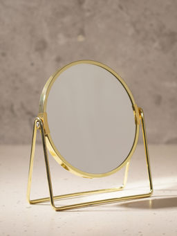 Pure Home + Living - Gold Double Sided Metal Vanity Mirror