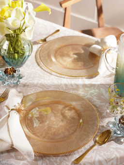 Pure Home + Living - Gold Radial Glass Charger Plates