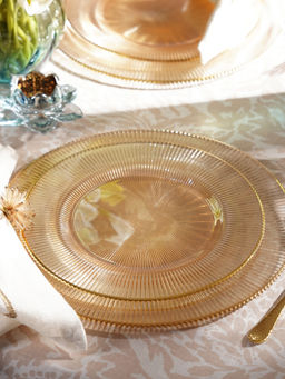 Pure Home + Living - Gold Radial Glass Dinner Plates