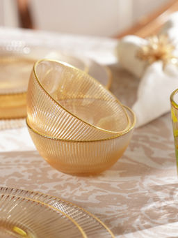Pure Home + Living - Gold Radial Small Glass Bowls