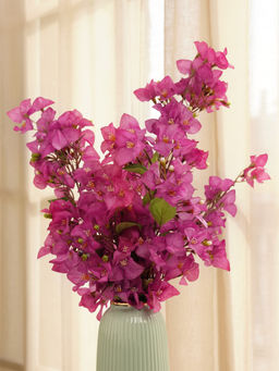 Pure Home + Living - Purple Bougainvillea Faux Flower Stem - Single
