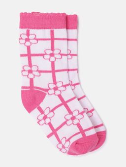 Blue Giraffe - Girls Pink Patterned Above Ankle Socks