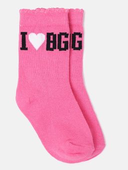Blue Giraffe - Girls Pink Patterned Above Ankle Socks