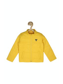 Allen Solly Junior - Boys Yellow Textured Regular Fit Jacket