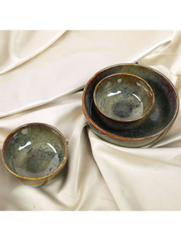 Amalfiee Ceramics - Handmade Navhara 28 Pc (Dinner Plates And Serving Bowls) Grand Dinnerware Set