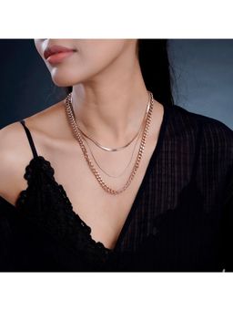 SWASHAA - Women Blaine Rose Gold Plated Layered Necklace