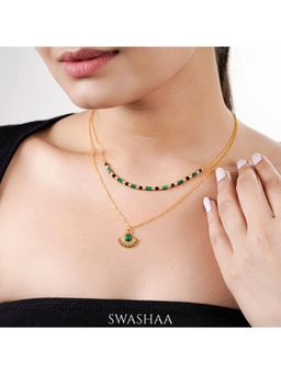SWASHAA - Eya Eye 18K Gold Plated Layered Necklace