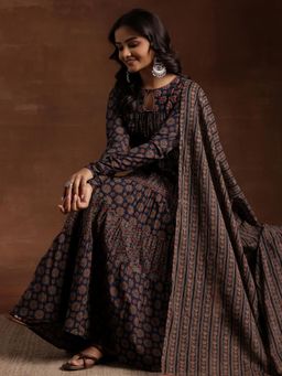 Libas - Blue Pure Cotton Printed Kurta Sets for Women