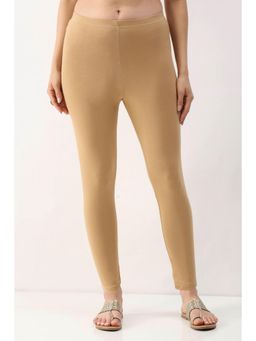 Biba - Women Brown Solid/Plain Cotton Lycra Leggings