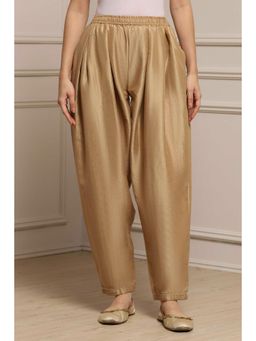 Biba - Women Gold Solid/Plain Polyester Salwar