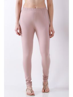 Biba - Women Pink Solid/Plain Cotton Lycra Churidar