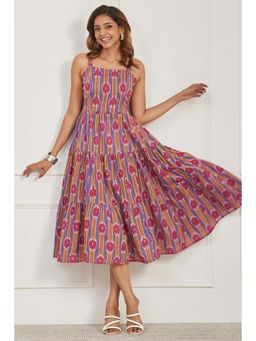 Biba - Women Multi-Color Printed Cotton Dress